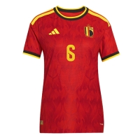Camiseta Bélgica Axel Witsel #6 Primera Equipación Replica Mundial 2026 para mujer mangas cortas